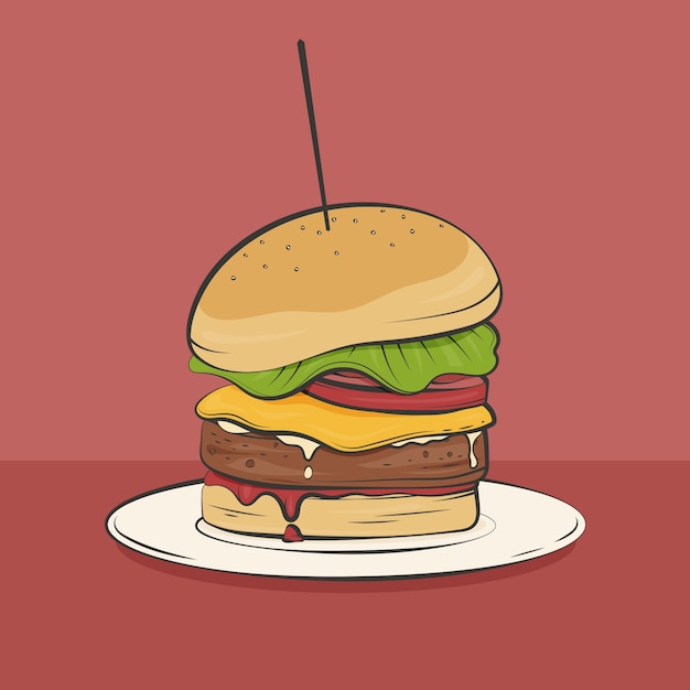 Ilustración de ramen dibujada a mano