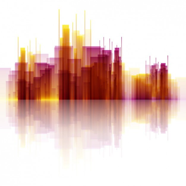 Ilustración de rascacielos abstractos