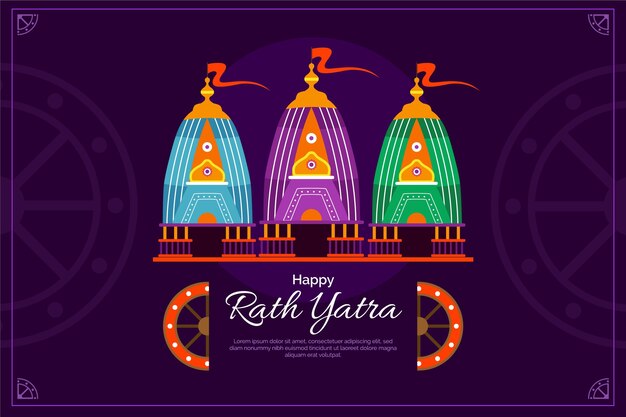 Ilustración de rath yatra