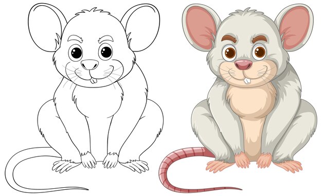 Ilustración de ratón de dibujos animados