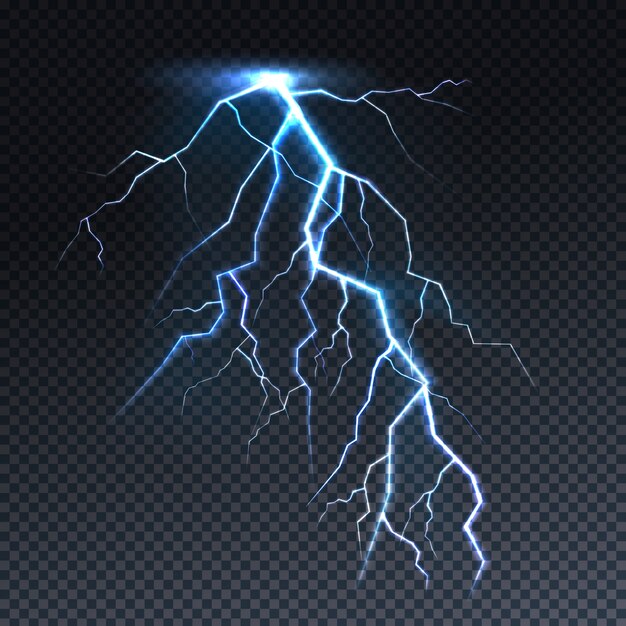 Ilustración de rayo o rayo luz.