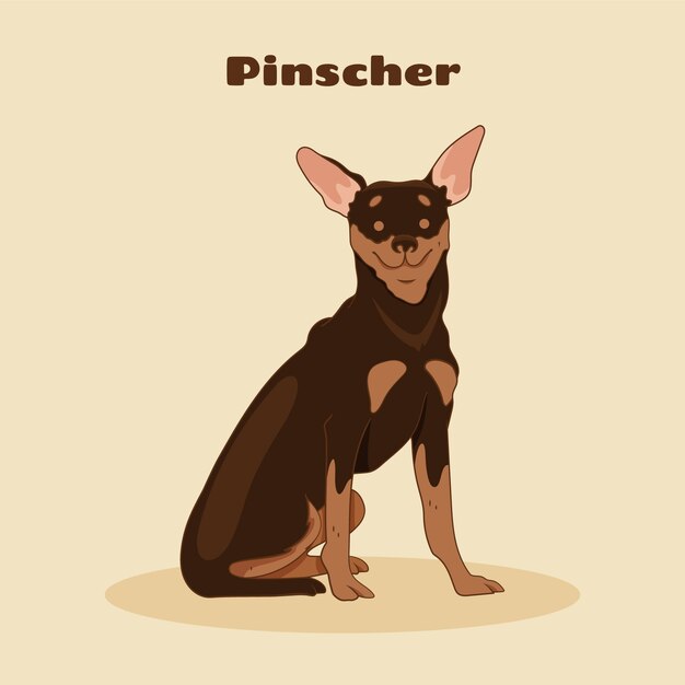 Ilustración de razas de perros dibujadas a mano