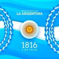 Vector gratuito ilustración realista 9 de julio - declaracion de independencia de la argentina