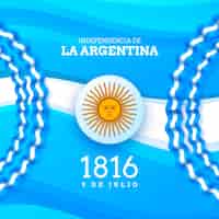 Vector gratuito ilustración realista 9 de julio - declaracion de independencia de la argentina