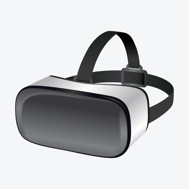 Ilustración realista de auriculares vr