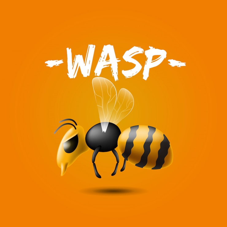 Vector gratuito ilustración realista de avispa asesina gigante volando