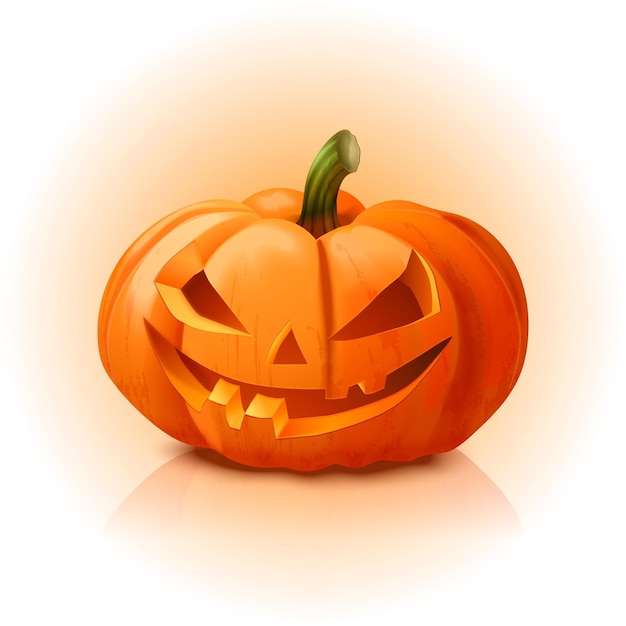 Ilustración realista de calabaza de halloween