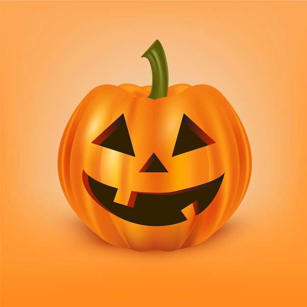 Ilustración realista de calabaza de halloween
