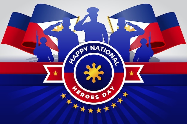 Vector gratuito ilustración realista para la celebración del día de los héroes nacionales.
