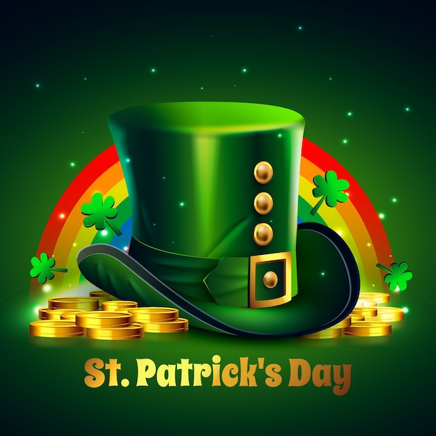 Vector gratuito ilustración realista para la celebración del día de san patricio.