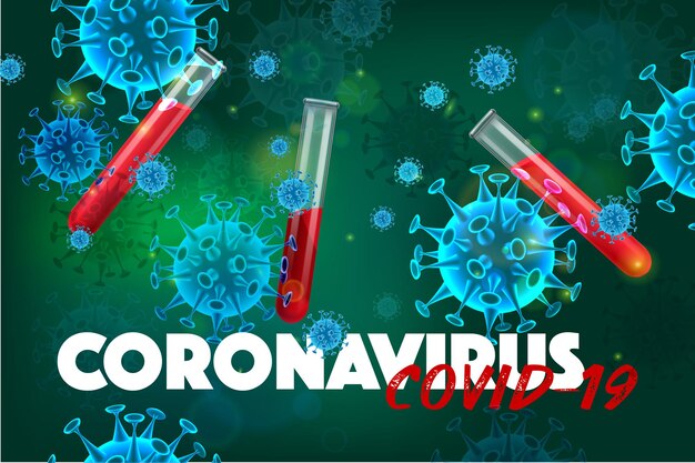 Ilustración realista de coronavirus