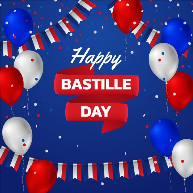 Ilustración realista del día de la bastilla