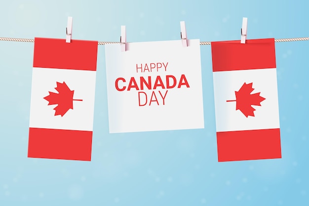 Vector gratuito ilustración realista del día de canadá