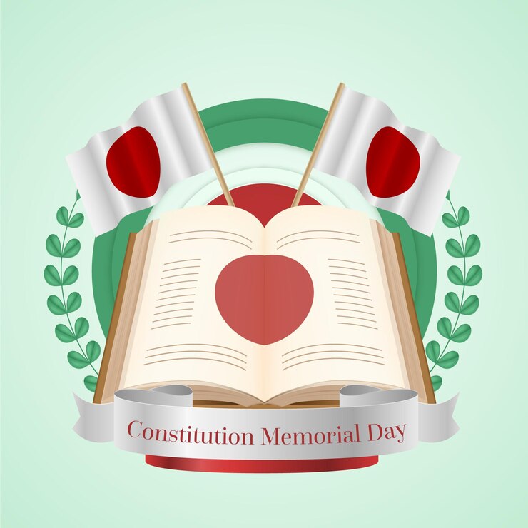 Vector gratuito ilustración realista del día conmemorativo de la constitución japonesa