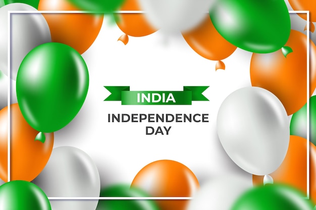 Ilustración realista del día de la independencia de india