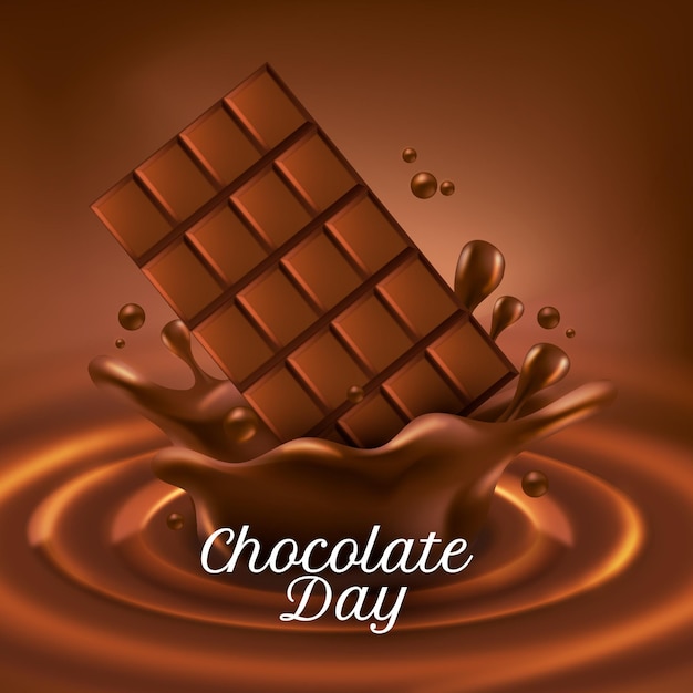 Ilustración realista del día mundial del chocolate