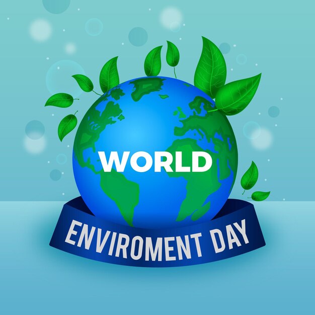 Ilustración realista del día mundial del medio ambiente