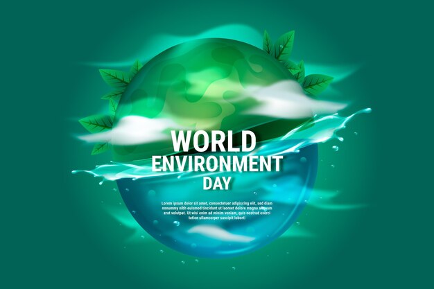 Ilustración realista del día mundial del medio ambiente