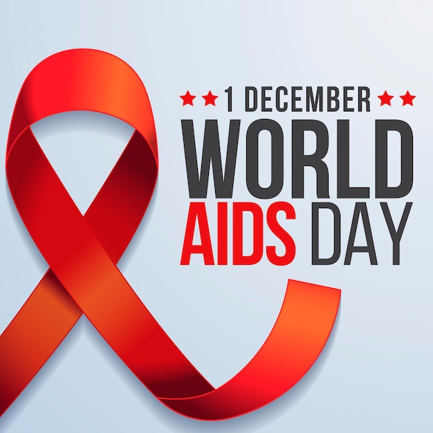 Vector gratuito ilustración realista del día mundial del sida