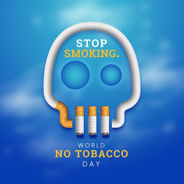 Vector gratuito ilustración realista del día mundial sin tabaco