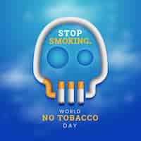 Vector gratuito ilustración realista del día mundial sin tabaco