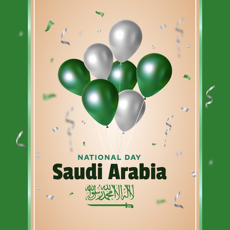 Vector gratuito ilustración realista del día nacional saudí
