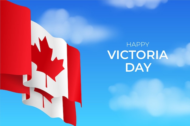 Vector gratuito ilustración realista del día de la victoria canadiense