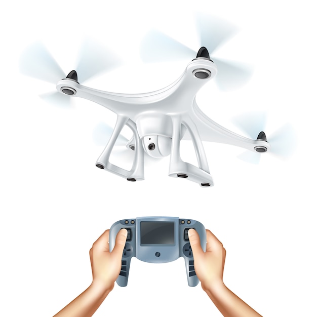 Vector gratuito ilustración realista de drones