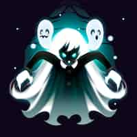 Vector gratuito ilustración realista de fantasma de halloween