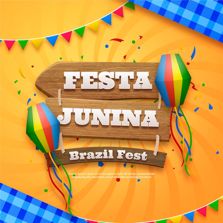 Vector gratuito ilustración realista de festa junina
