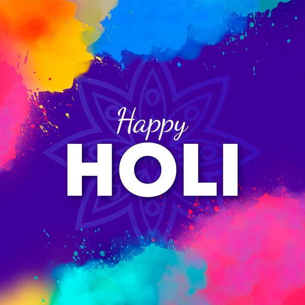 Ilustración realista del festival holi