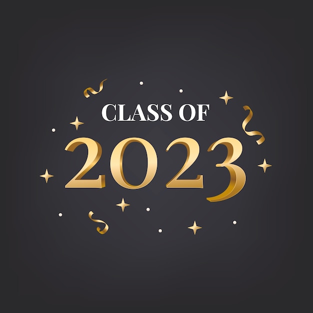 Ilustración realista para la graduación de la clase 2023
