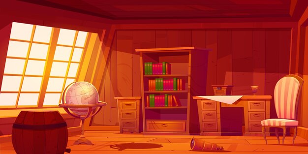 Ilustración realista del interior de la habitación