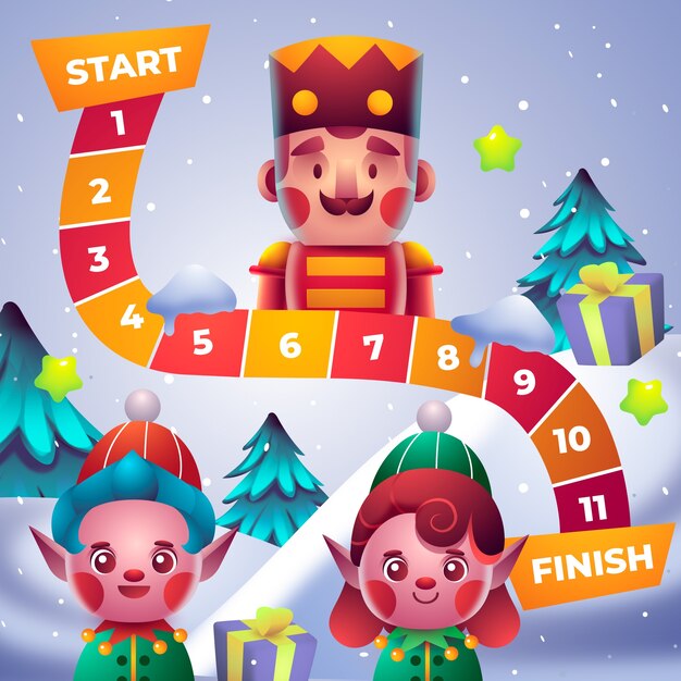 Ilustración realista del juego de navidad