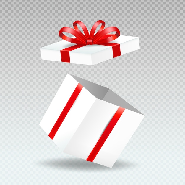 Ilustración realista de un lazo de regalo aislado.