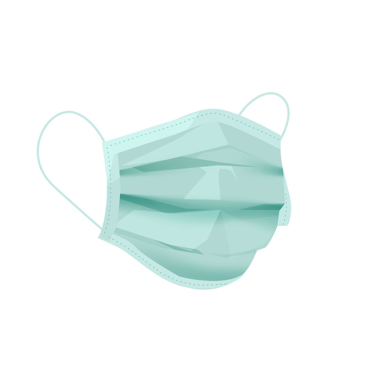 Vector gratuito ilustración realista de máscara médica