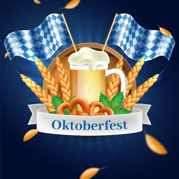 Ilustración realista de oktoberfest