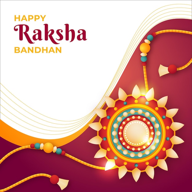 Ilustración realista de raksha bandhan