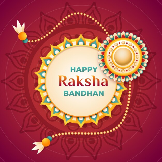 Ilustración realista de raksha bandhan