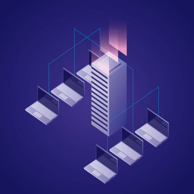 Ilustración de red de datos