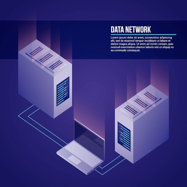 Vector gratuito ilustración de red de datos