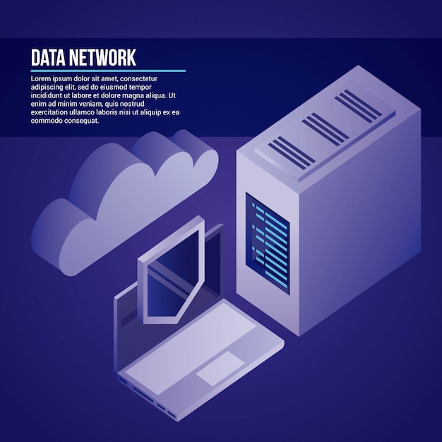 Ilustración de red de datos