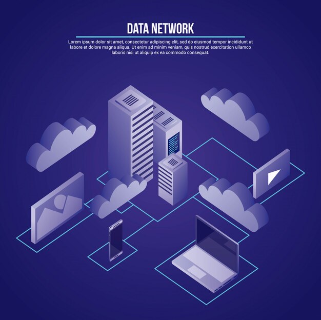 Ilustración de red de datos
