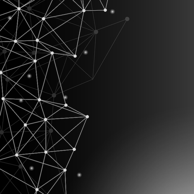 Ilustración de red neuronal negro