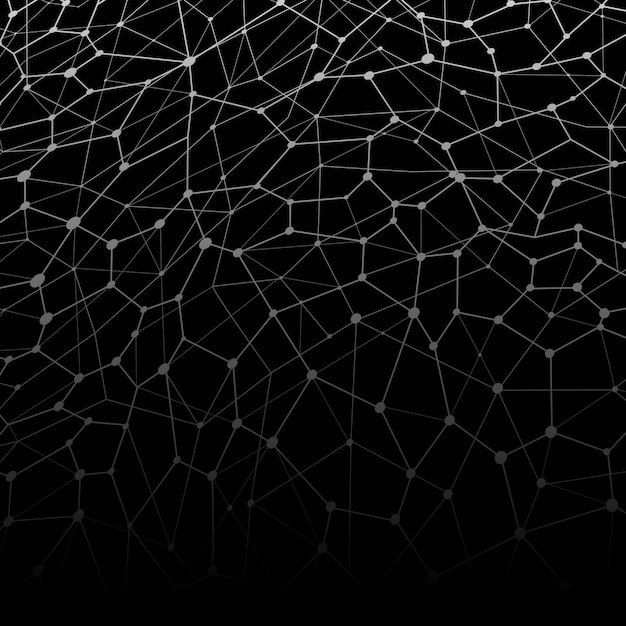 Ilustración de red neuronal negro