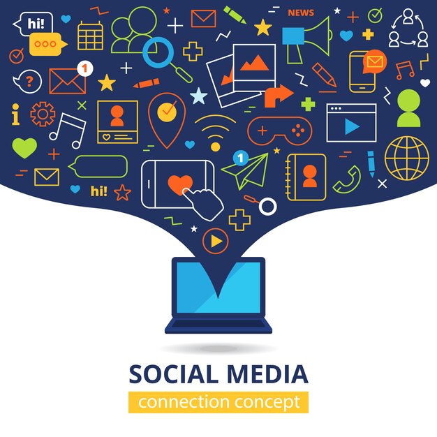Ilustración de redes sociales