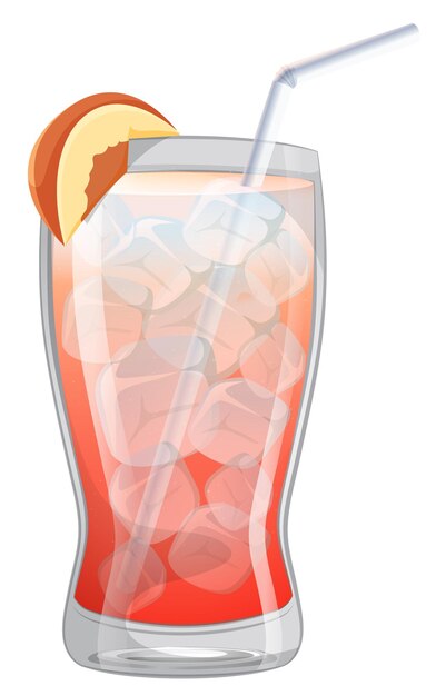 Ilustración de una refrescante bebida helada de cítricos