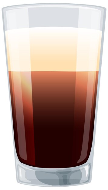 Ilustración de un refrescante café frío