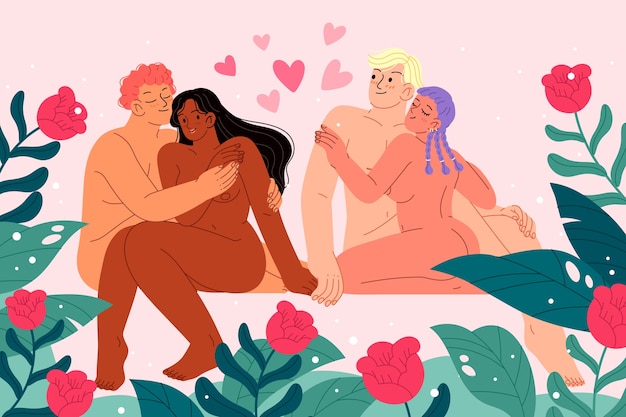 Ilustración de relación abierta dibujada a mano