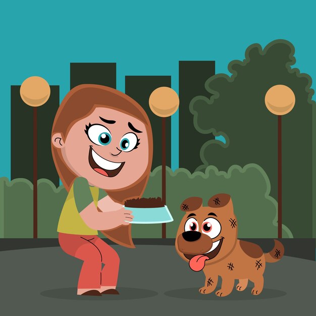 Ilustración de rescate de animales dibujados a mano